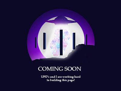 Coming Soon alien coming soon illustration web desgin website