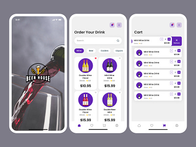 Exclusive Drinks Cocktails App Design