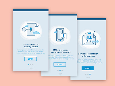 Onboarding Illustrations app application card explainer graphics icons illustration material design security signup ui ux