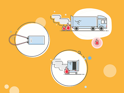 Truck lock icons illustrations lock truck icons