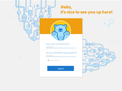 Login Bear app bear login screen sign in ui user interface