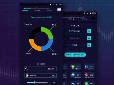 Crypto Wallet bitcoin btc coins crypto crypto wallet mobile portfolio ui ui app