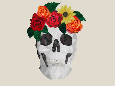 Poly-Skull design digital illustration graphic design illustration