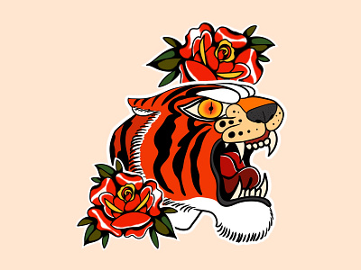 Tiger Sticker design digital illustration graphic design illustration