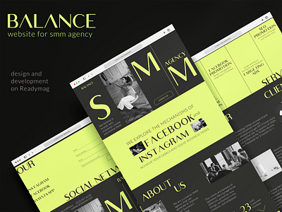 WEBSITE FOR SMM-AGENCY ON READYMAG design readymag smm agency ui ux webdesign websitedesign websitedevelopment