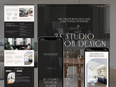 WEBSITE FOR INTERIOR DESIGN STUDIO ON WEBFLOW animation branding design figma interior design ui ux webdesign webflow website website design website development websitedesign