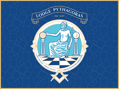 Lodge Pythagoras (2020) branding design flat identity illustration illustrator lineart logo logodesign minimal seal vector