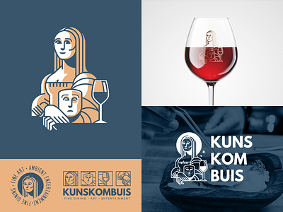 Kunskombuis (2021) branding design entertainment fineart food graphic design identity illustration illustrator logo logodesign restaurant southafrica vector