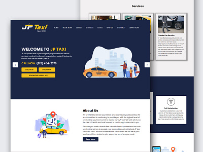 Modern CAB Service Website design