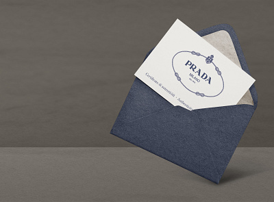 Gift-card for Prada branding design graphic design typography