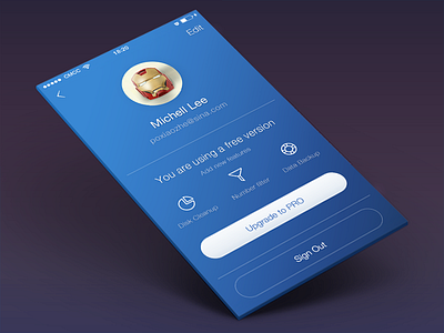 Personal blue personal ui