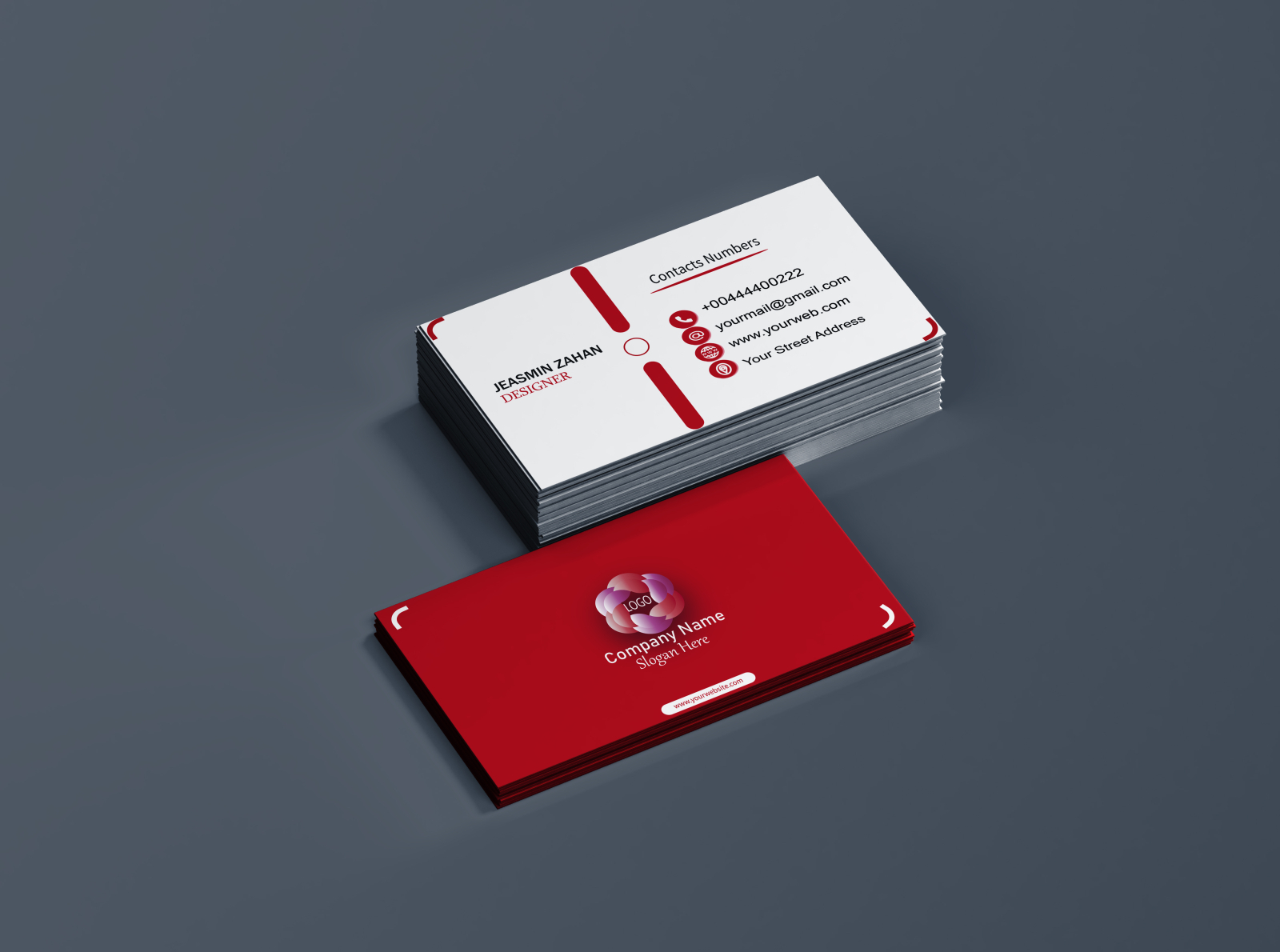 Visiting Card Business Card by Jeasmin Zahan on Dribbble