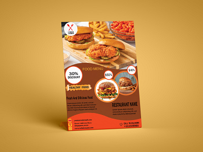 Menu Design Restaurant Menu Card foodflyer graphic design illustration restaurantflyer vector