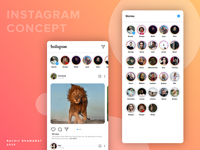 Instagram stories design concept. adobe xd aftereffects android app concept design designers dribbble best shot facebook figma ideastorm instagram instagram stories ios app design motion design my first shot product design social media user interface design userexperiencedesign uxui