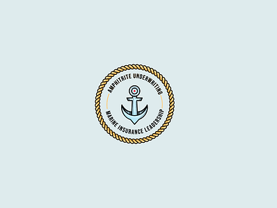 Amphitrite Underwriting design graphic illustration logo style vector