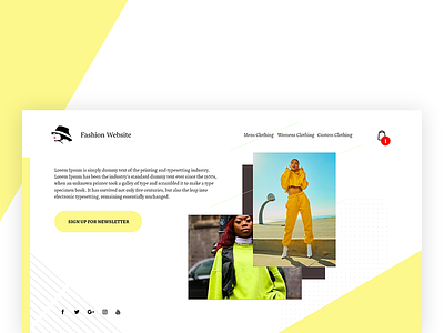 Fashion Website Starter Template branding business design designer landingpage style ui ux web website