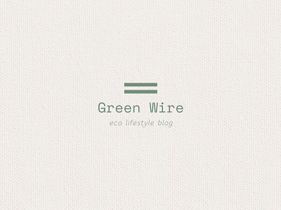 Logo Design // Green Wire branding dailylogochallenge design graphic design icon logo logotype minimal typography vector