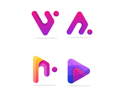 design triangle vector logo template colorful