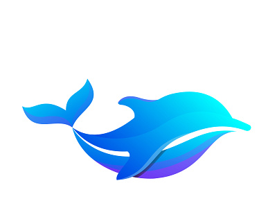 dolphin gradient logo template