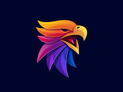 eagle colorful design illustration vector template