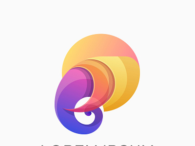 elephant colorful Logo vector