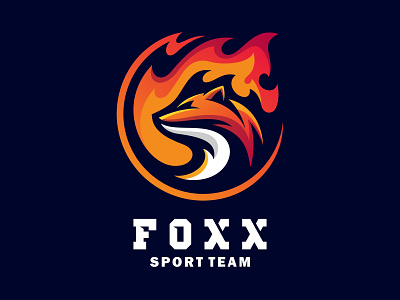 fox sport concept illustration vector design template