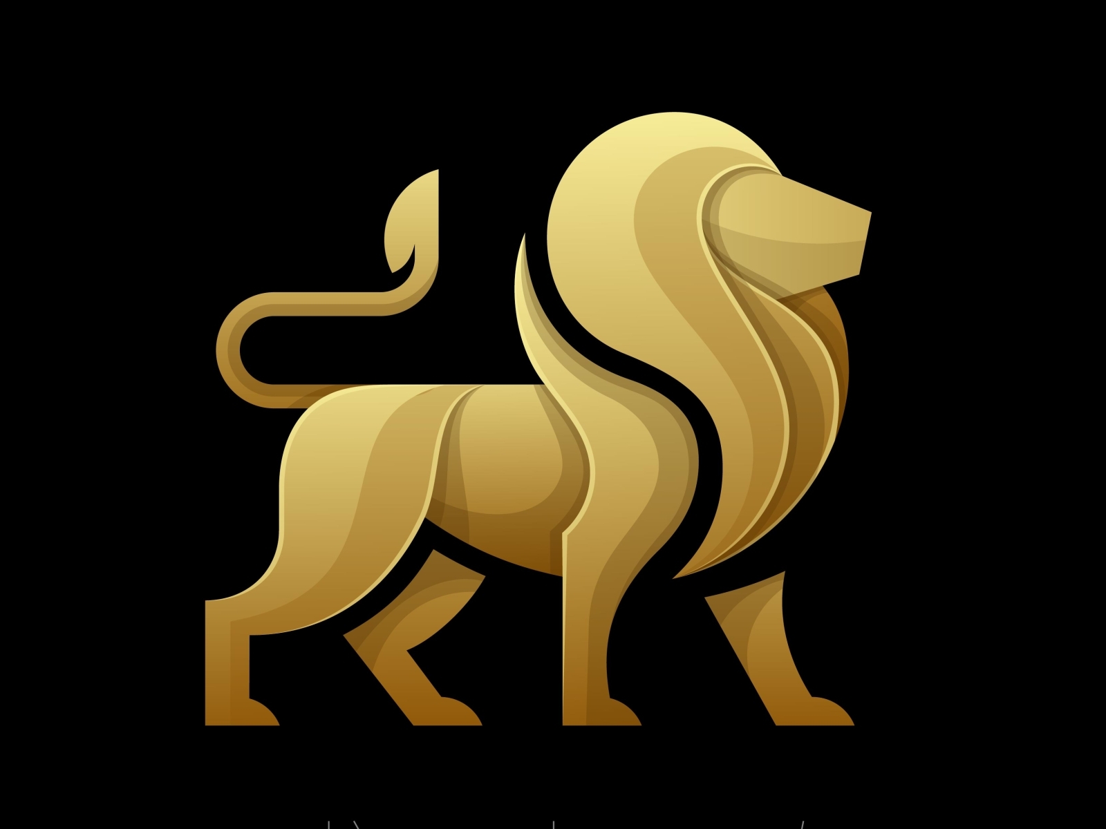 golden ratio lion vector illustration template by Logo Aim on Dribbble