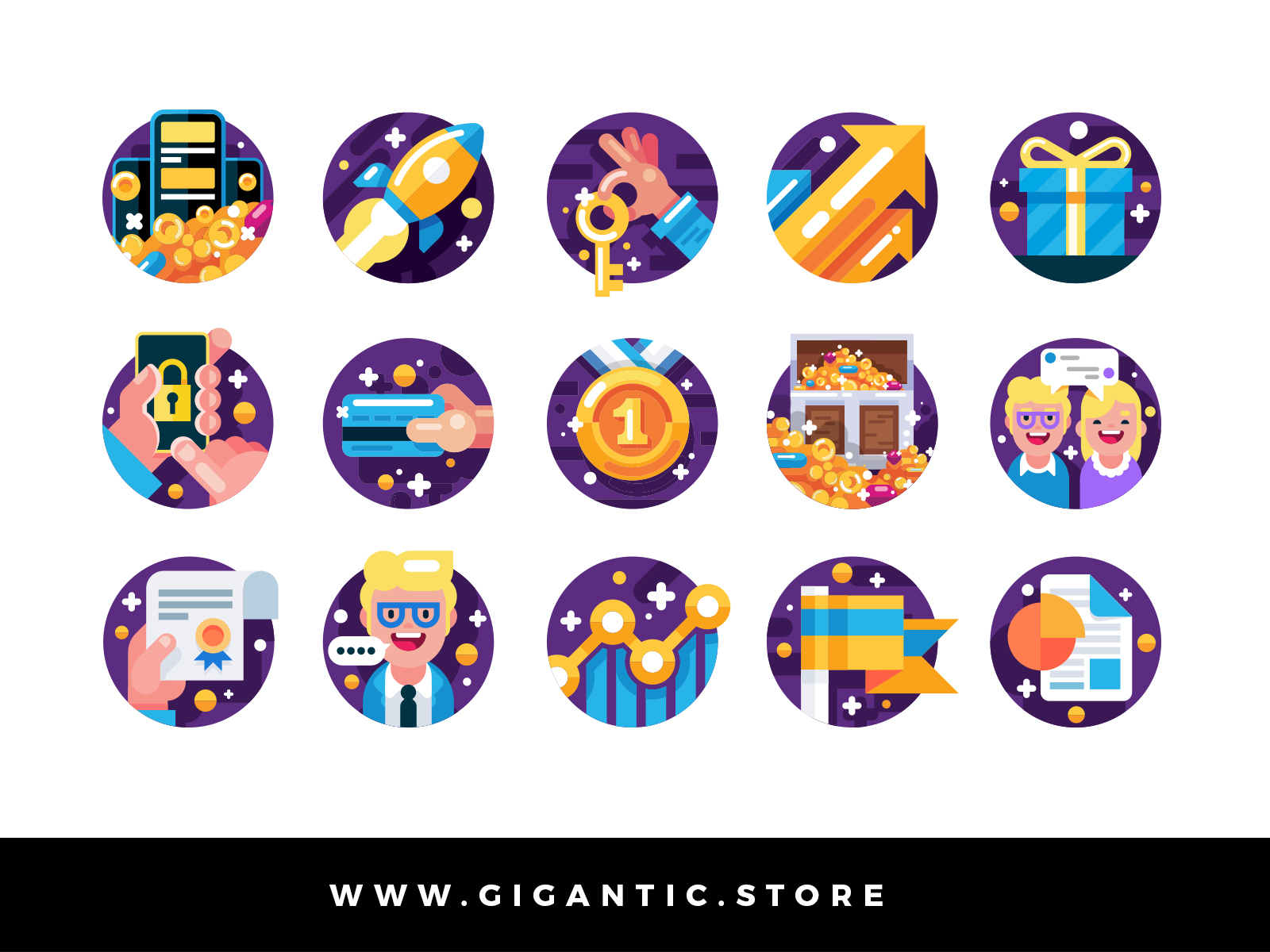 Flat Design Avatar Icons by Mark Rise on Dribbble