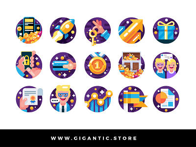 Flat Design Flat Design Business Icons Set Illustration By Mark Rise On Dribbble