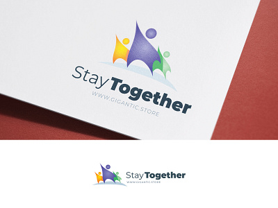 Stay Together, People Logo Design Template