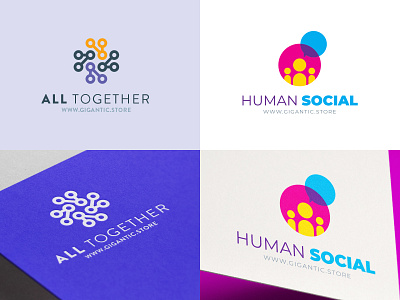 Logo Design Template for Community, People and Tech