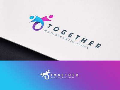 Logo Design Template for Community Brand, All Together