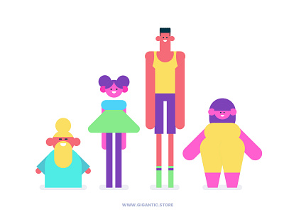 Simple Flat Design Characters cartoon character character design design drawing flat flat design illustration vector vector art