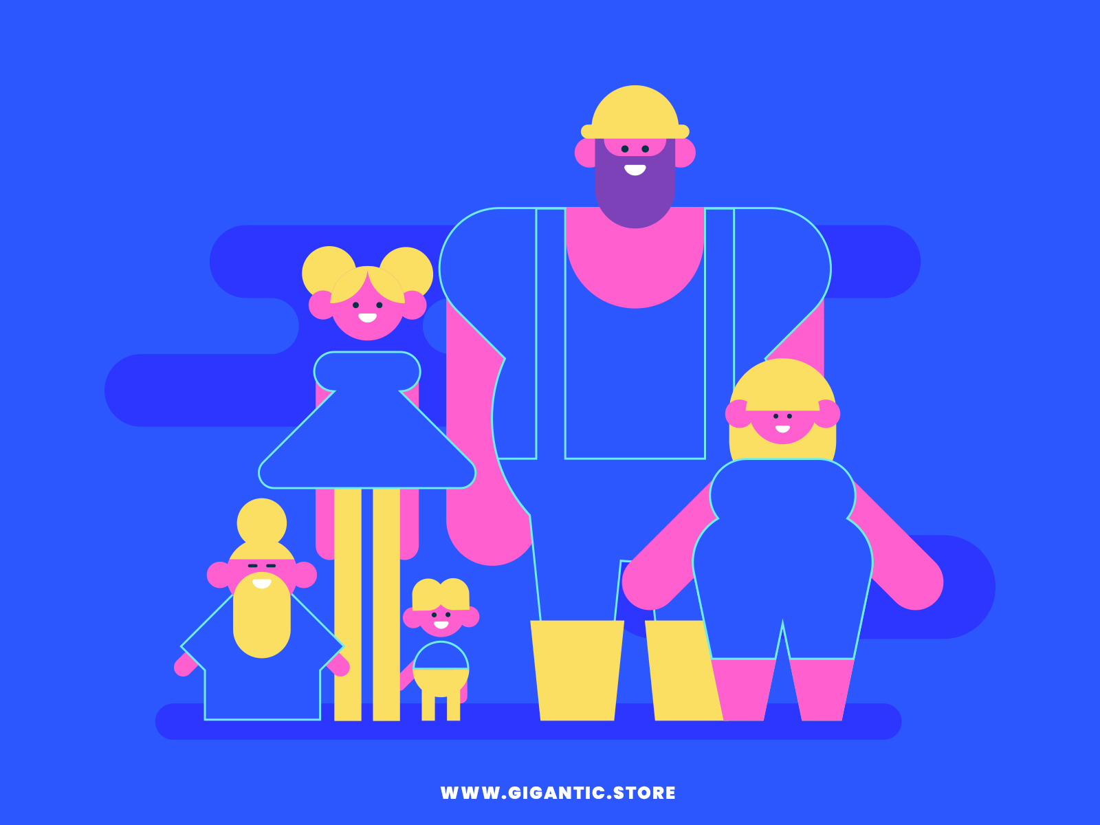 10 Animation Friendly Flat Design Geometric Characters by Mark Rise on  Dribbble
