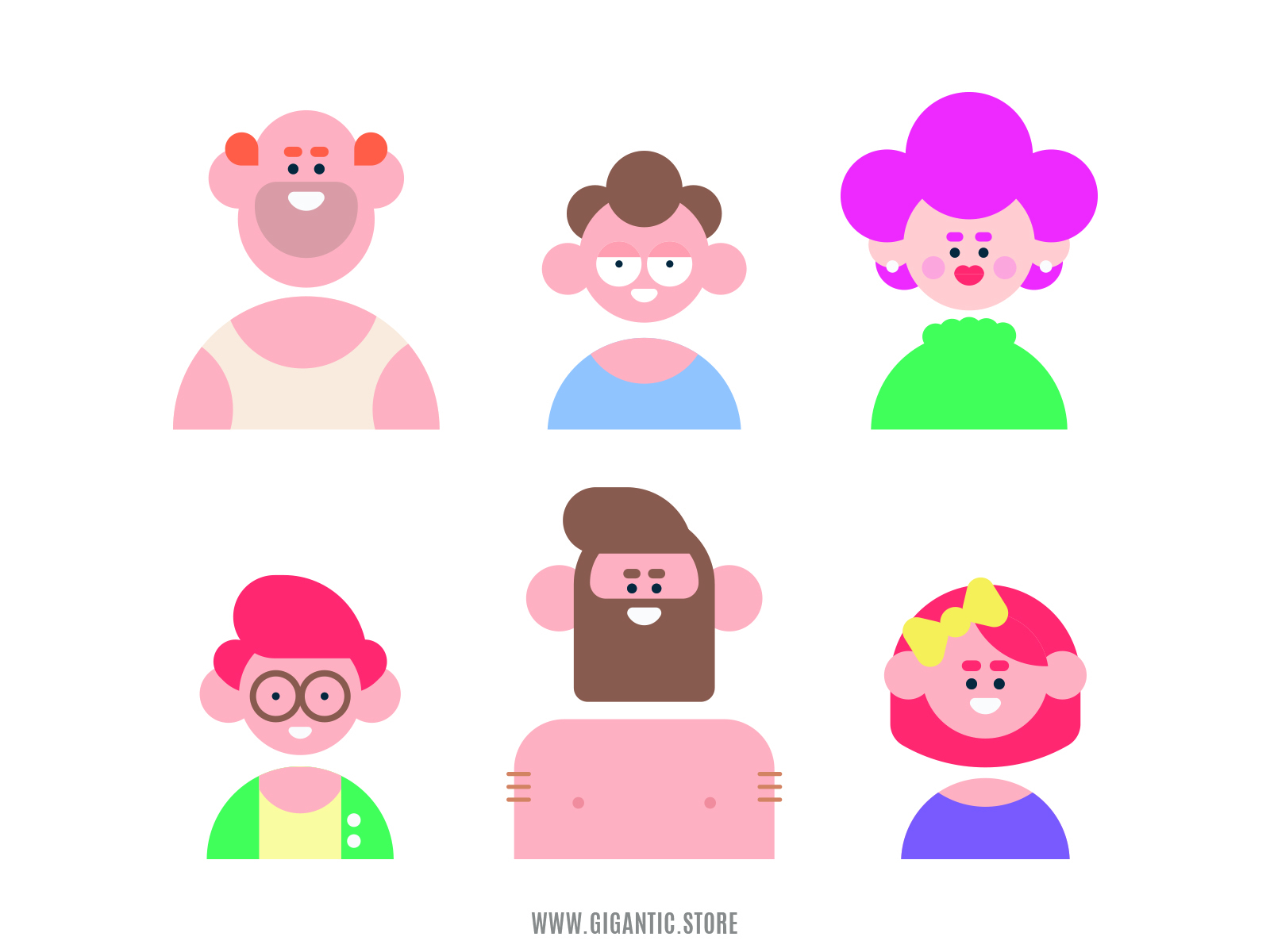 Flat Design Characters Avatars Vector Illustration By Mark Rise On Dribbble 1722