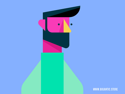 Flat Character Design Illustration Created From Geometric Forms avatar avatar design avatar icons business cartoon character character design characters custom design drawing flat flat design gigantic illustration man people person vector video explainer