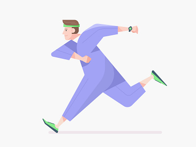 Flat Design Character Running, Vector Digital Illustration art avatar cartoon character creative creativity design digital flat illustration illustrator man people pose poses run runner running vector