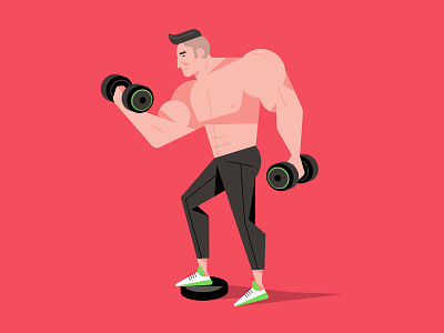 Flat Design Character Illustration, Vector Art cartoon character character design design drawing flat flat design gym hero hero image illustration illustration art illustrations image man mark rise ui ux vector web