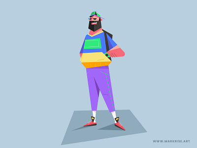 Flat Design Vector Character illustration in Adobe Illustrator by Mark ...