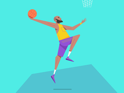 Minimal Vector Character Illustration, Basketball Player 2d abstract art basket branding character clean creative design digital drawing flat graphic design illustration illustrator mark rise minimal modern simple vector