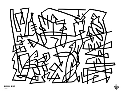 Line Art Drawing by Mark Rise abstract art artwork character digital art drawing line line art mark rise