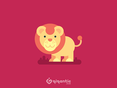 Cute Lion animal animals character cute flat geometric illustration kids lion