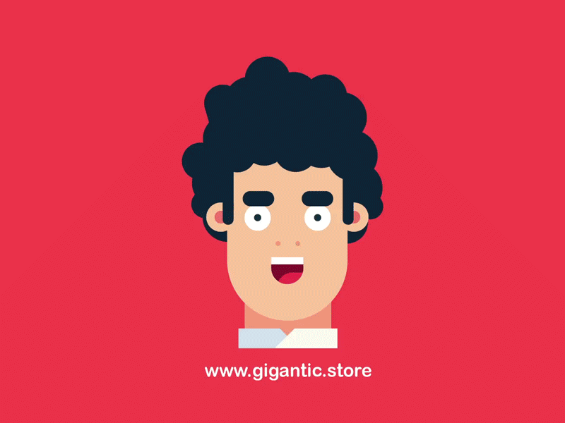 Create Flat Design Character EASY avatar cartoon character face flat design gigantic head profile