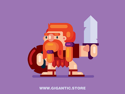 Flat Game Character in Adobe Illustrator