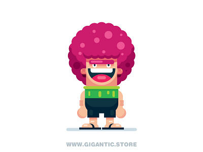 Flat Design Cartoon Character animation cartoon character characters flat design game design grandpa person room