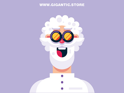 Flat Design Scientist Character