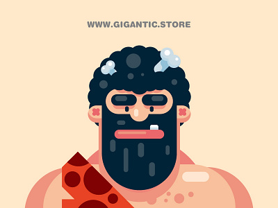 Flat Design Caveman caveman character drawing flat design illustration person