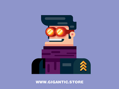 Flat Design Character with Geometric Forms cartoon cartooning character flat design geometric forms illustration man person