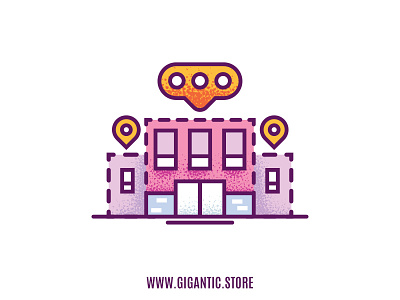 Building Icon Design Illustration