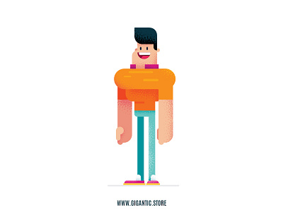 Flat Design Character Art in Adobe Illustrator brushes cartoon character character design characters design drawing flat flat design game design grain illustration illustrator man noise people person texture vector vector art